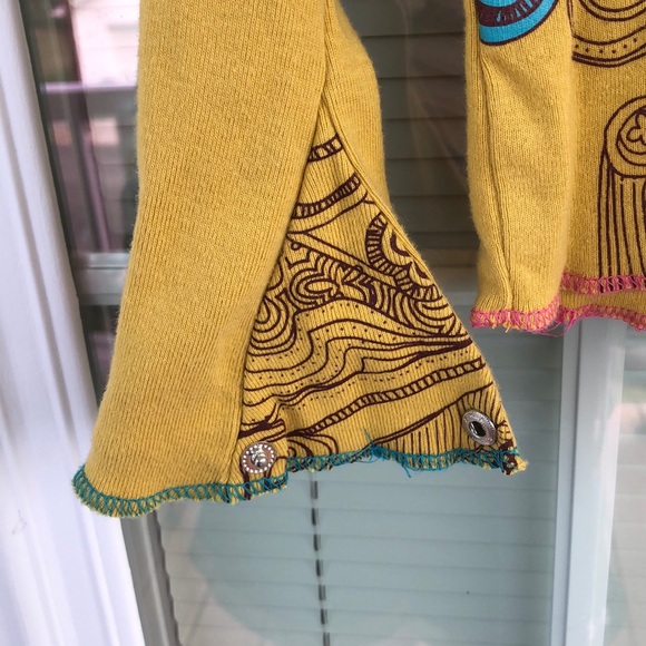 Shilav Yellow Bell Sleeve Detailed Top Girls 4 - Picture 4 of 5